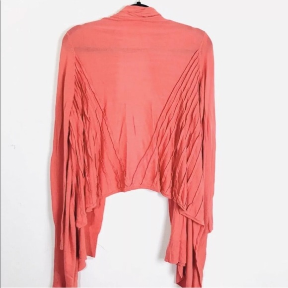 Ted Baker | Cardigan Size 3 Medium Lightweight Waterfall Pleated Open Front - Picture 3 of 7